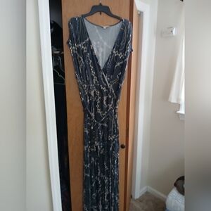 Loft Floral V-Neck Maxi Dress